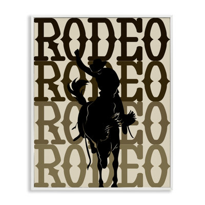 Rodeo Gradient Cowboy Framed Giclee, design by CAD Designs