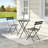 3-Piece Folding Bistro Set, Foldable Patio Furniture Set With Premium Frame, Outdoor Bistro Table And Chairs Set Of 2 For Patio-1220224760