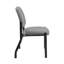 Chaise d'invité de réception Lea, vinyle antimicrobien gris, pieds noirs-118318909