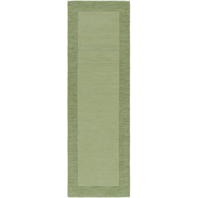Dolma Medium Green Hand-Loomed Wool Rug