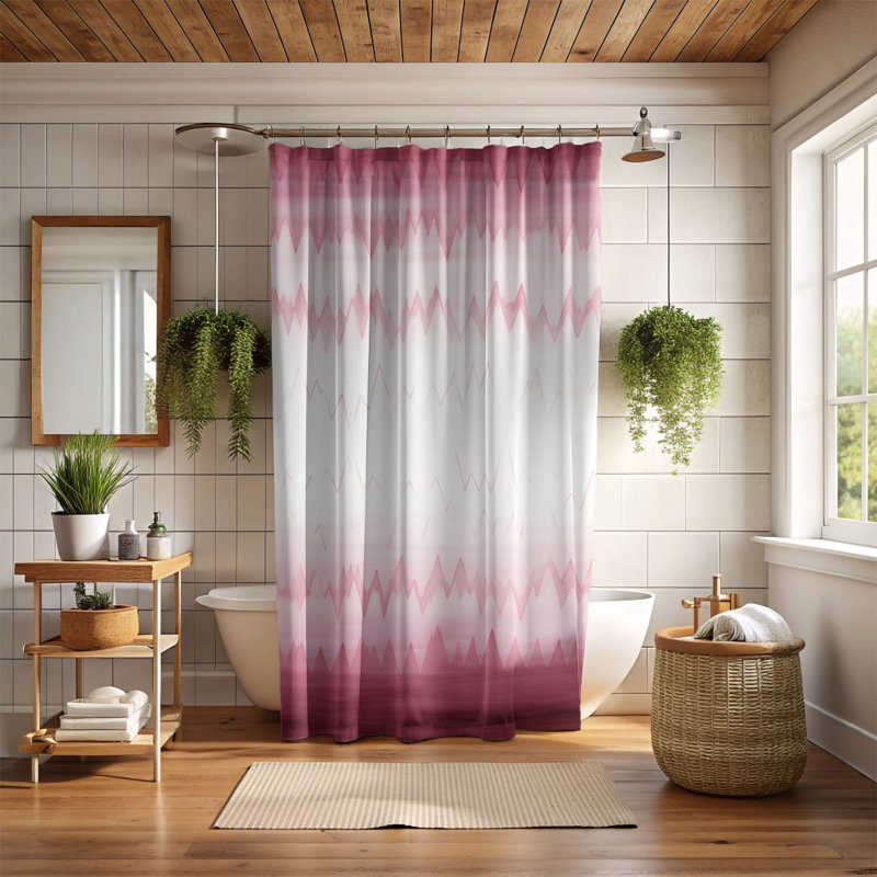Pink Drift - Premium Shower Curtain, 74"H x 71"W