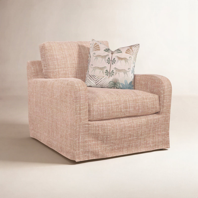Chaise avec housse Jeanette, Bleu géométrique 0425-63