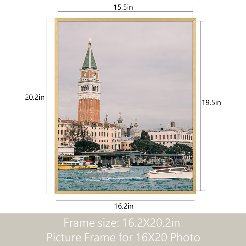 Drennon Metal Picture Frame - Set of 4, Gold, 20" x 30"