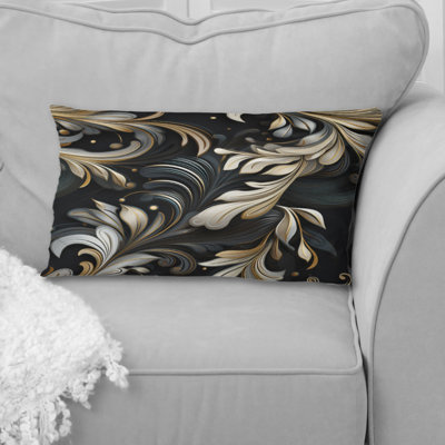 Coussin décoratif noir foncé Elegance I - Glam