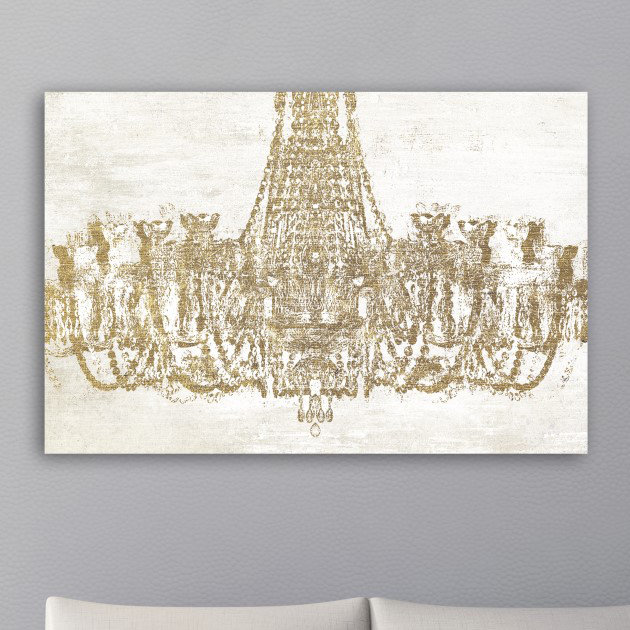 Glam Chandelier, impression sur toile tendue, H 16 po x l 24 po, Toile tendue