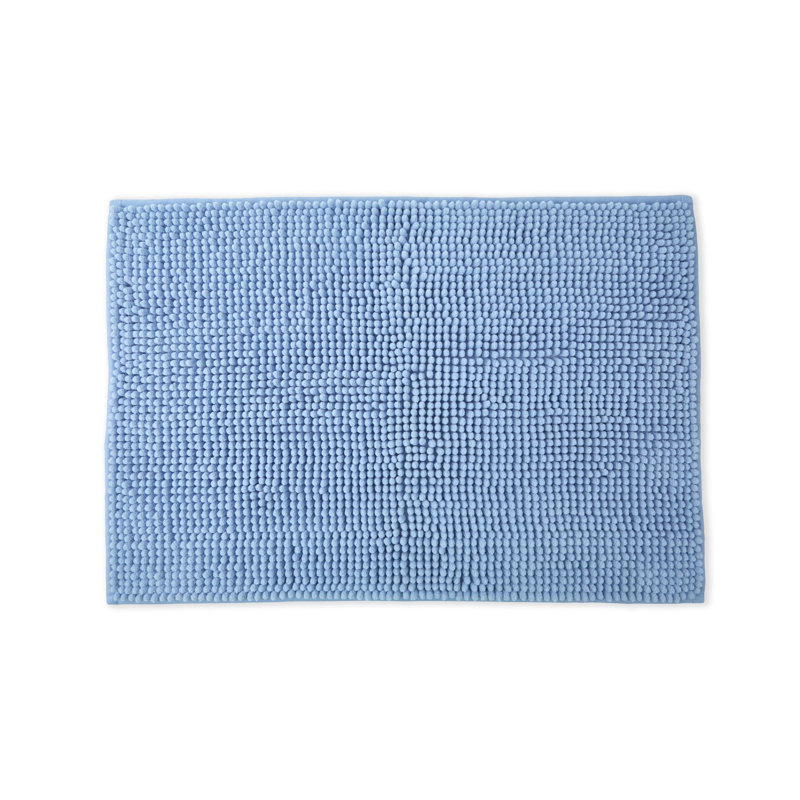 Heloise Non-Slip Bath Rug, 40cm W x 60cm L, Bluebell
