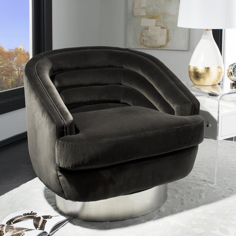 Fauteuil demi-tonneau Arvilla, Noir