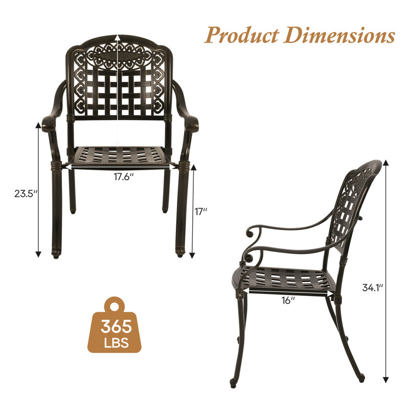 Chaises de salle à manger d'extérieur, chaises de patio, fauteuils de salle à manger empilables pour la cuisine, le jardin, la cour Leatherman