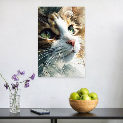 «Curious Cat Eyes», reproduction d'art mural contemporain