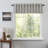 Ashmont Striped Cotton Tailored Window Valance in Charcoal Gray-346696808