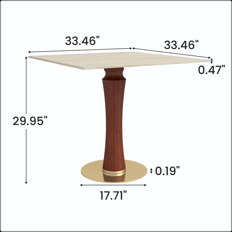 Table de salle à manger 33,5 po