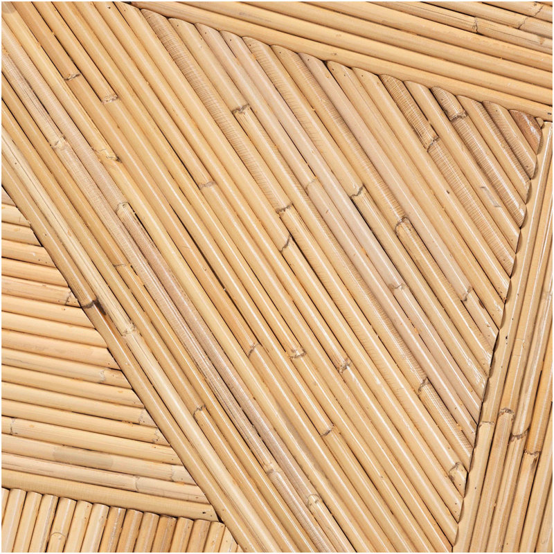 Modern Bohemian Natural Rattan End Table