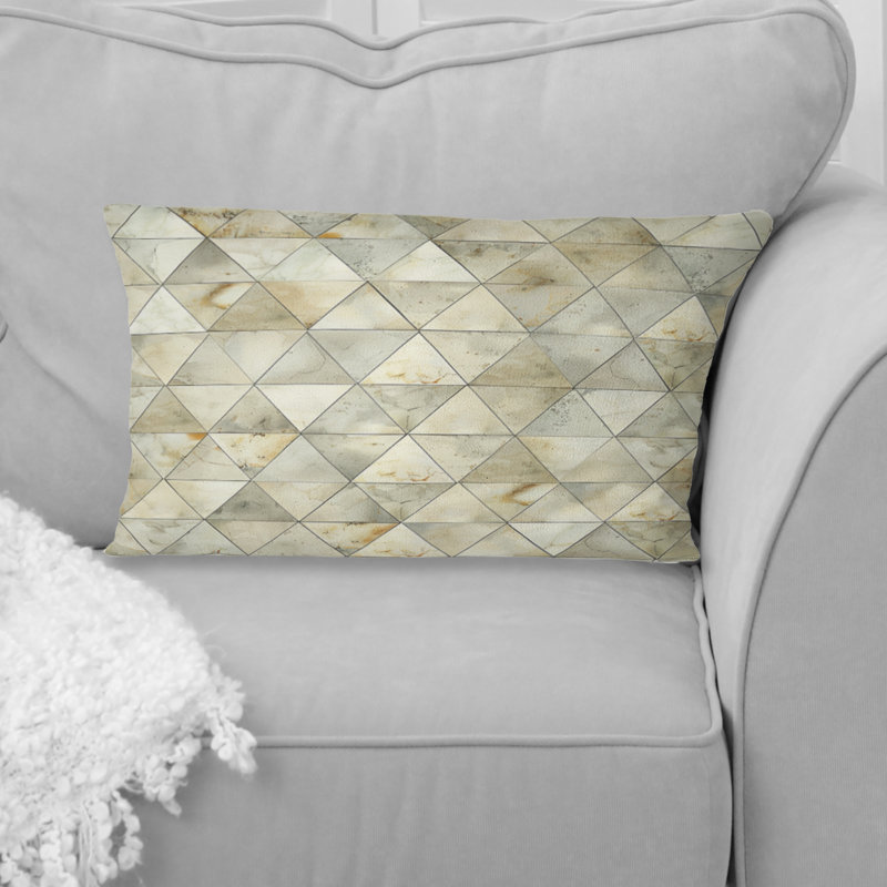 Beige moderne Triangle I - coussin lombaire moderne