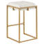 Tabourets de comptoir carrés beiges et dorés (ensemble de 2)-25431810