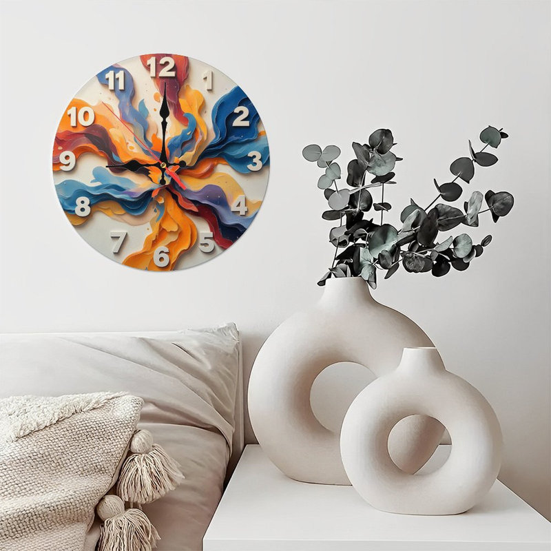 Artistic Colorful Wall Clock for Home Decoration