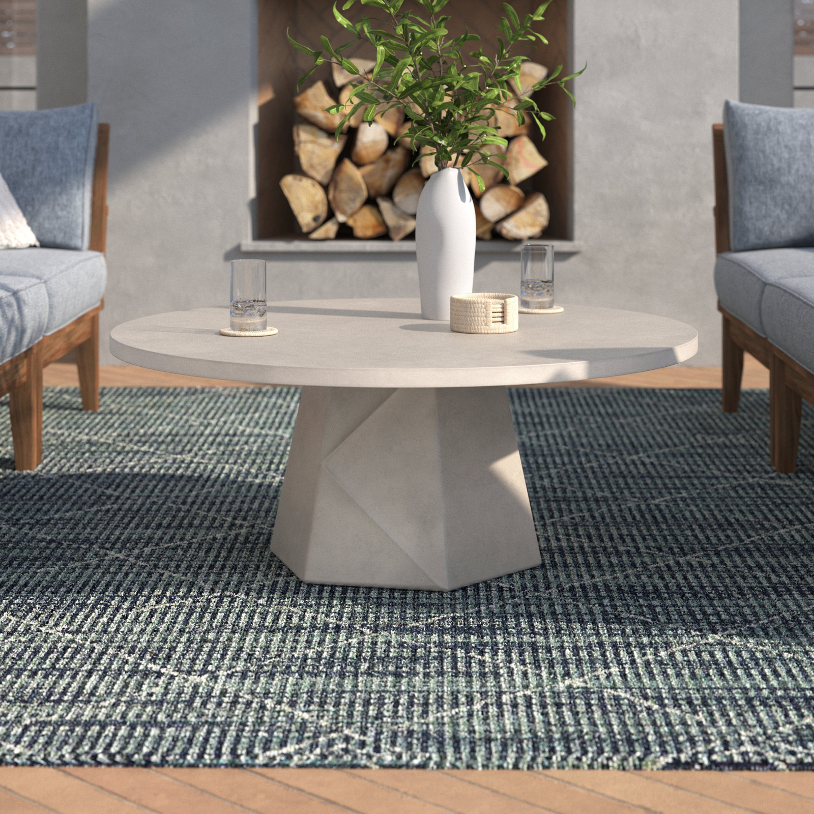 Clemmie 40 " Patio Table, Gray