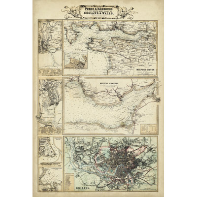 Map of the Coast of England II - Graphic Art