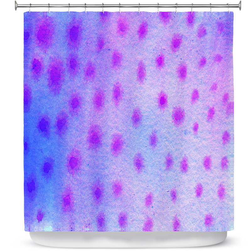 Rideau de douche simple artsy spots, Mauve