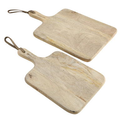Whole House Worlds 2 Piece Mango Wood Cutting Board Set