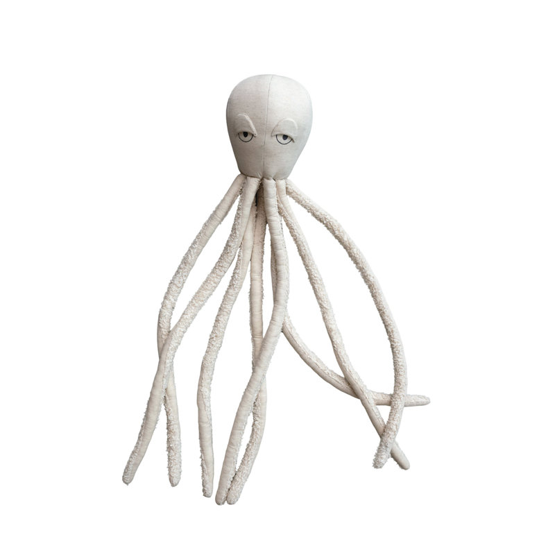 Cotton And Linen Octopus Shaped Pillow