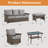 6 Piece Rattan Sofa Seating Group With Cushions-307125518