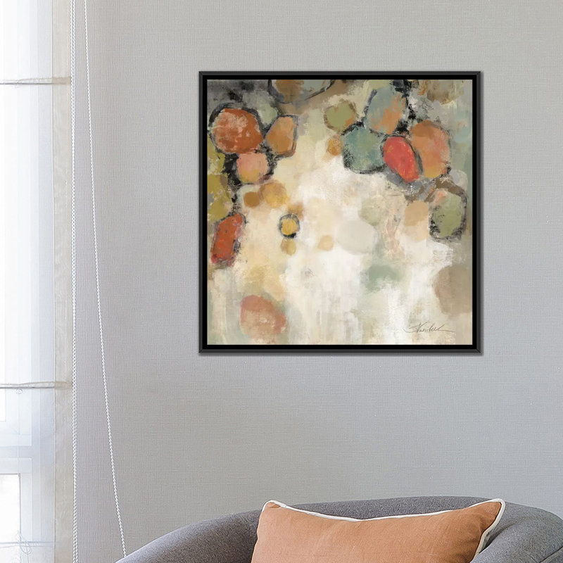 Reproduction d'art sur toile tendue, H 26 po x l 26 po x P 1,5 po, Toile avec cadre noir, Pas de tapis
