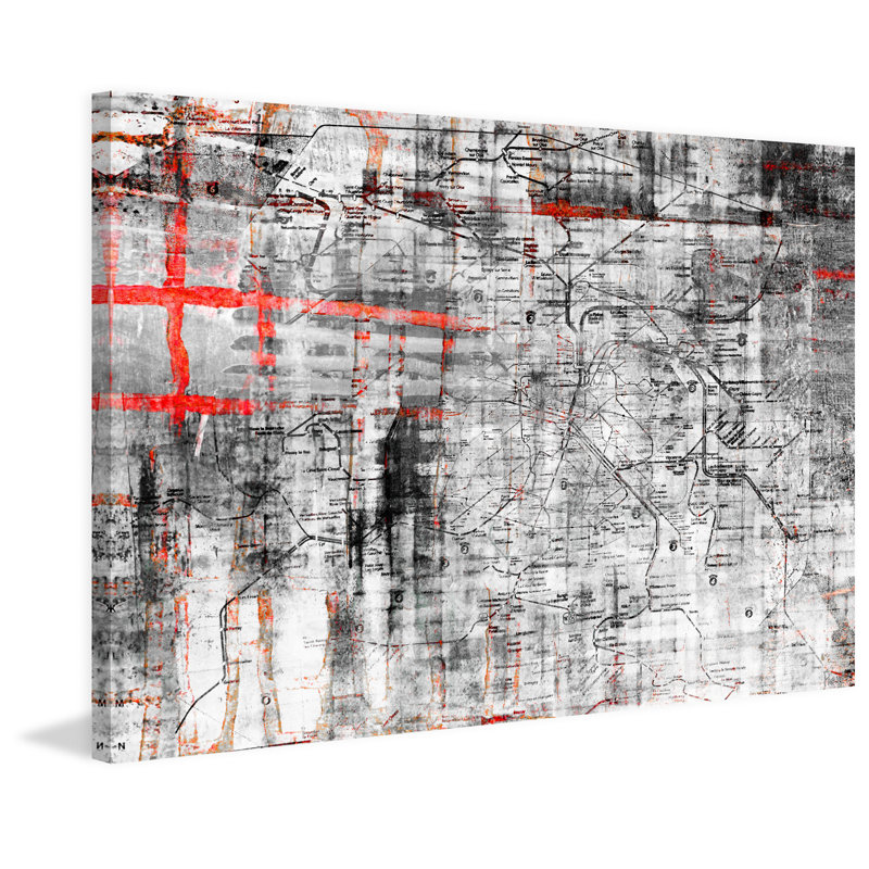« metro » par parvez taj,, reproduction d’art sur toile tendue, H 12 po x l 18 po