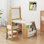 Ensemble de table et de chaises pour enfants avec chevalet, tableau blanc et rouleau de papier pour tableau noir