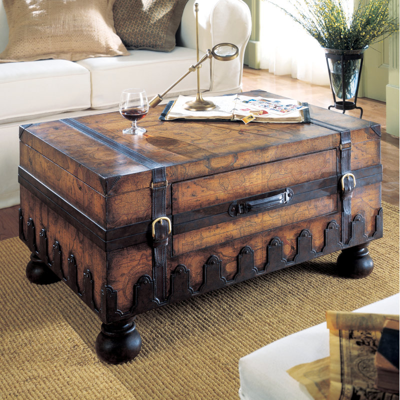 Vasco Old World Map Trunk Table