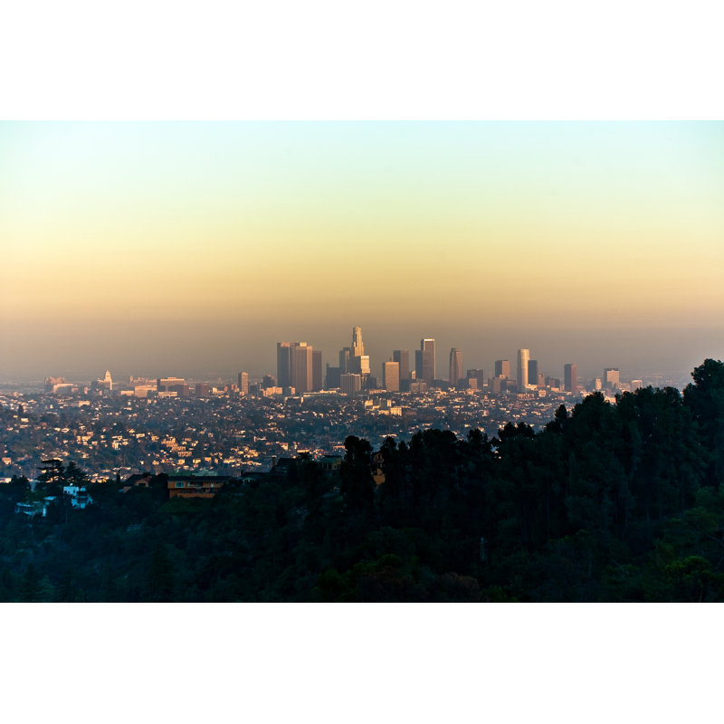 Gerty Sunset in Los Angeles 1 Piece Wrapped Canvas Wall Art, 81cm H x 122cm W x 3.8cm D