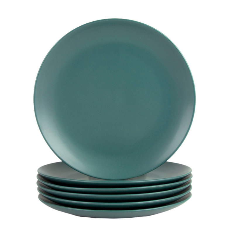 Assiette plate 10,5 po Wazee Matte, Vert émeraude