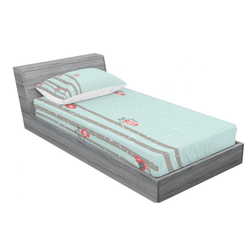 Microfiber Sheet Set, Twin Sheet Set with Fitted Sheet