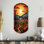Horloge murale cylindrique jaune cactus désert jaune Saguaro - Cactus asymétrique