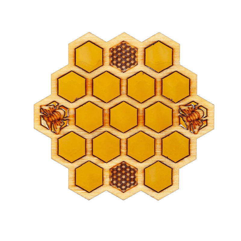 Ensemble de sous-verres géométriques fantaisie avec support