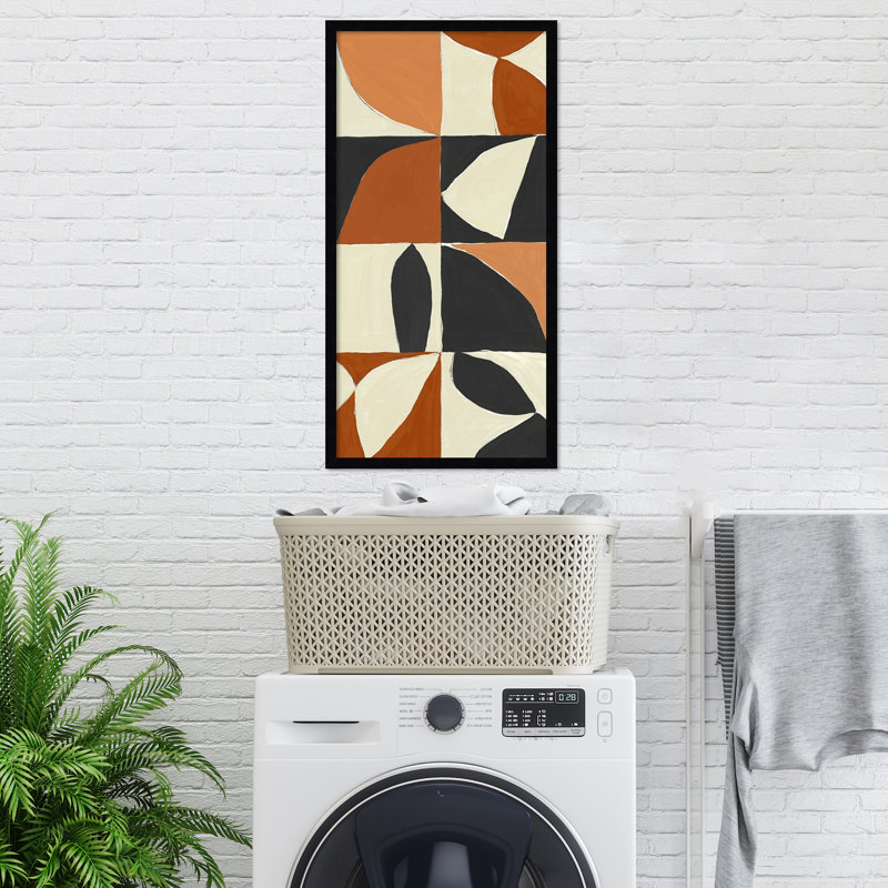 «Tulia Mayan Pattern I» par Isabelle Zframed, reproduction d'art, Noir, H 33 po x l 17 po x P 1 po