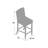 Baltimore Upholstered Bar Stool with Solid Wood Frame-109867860
