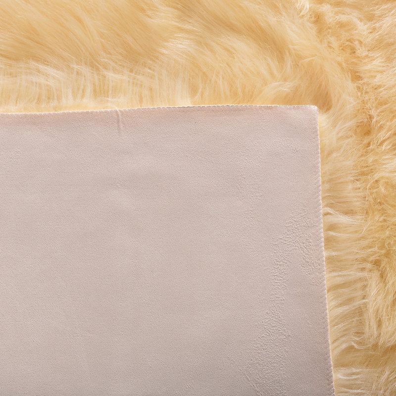 Kovacev Faux Sheepskin Indoor Rug, Rectangle  2' x 3'