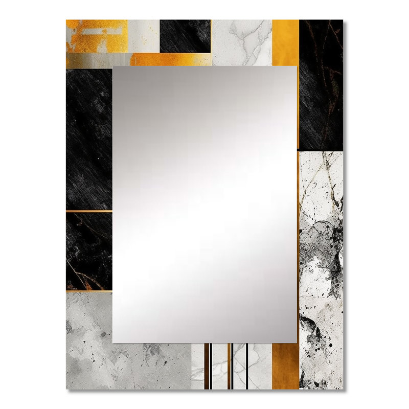 Agate en granite Lebow Marble avec touches dorées VII, 32 po x 24 po
