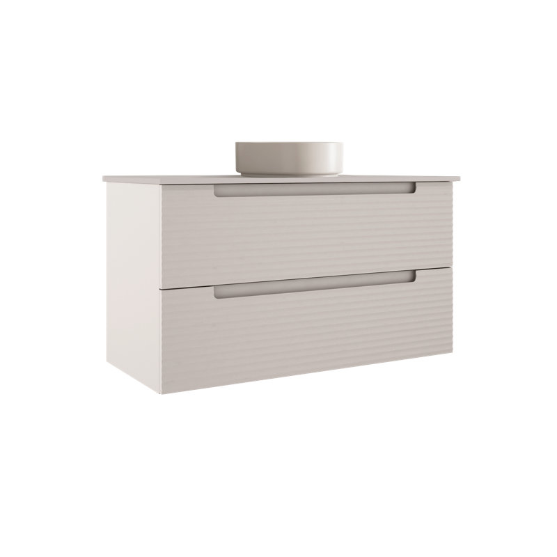Moncler 40'' Single Bathroom Vanity with Resin Top, Beige, Beige