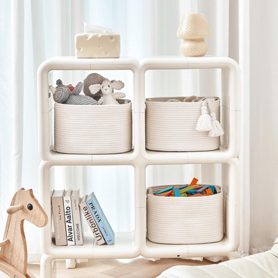 Ensemble de 3 paniers de rangement pour armoire et paniers de rangement pour jouets - Bac à jouets - Organisateur de rangement pour jouets - Idéal pour les paniers-cadeaux vides à remplir