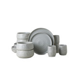 Shosai Stone by Mercer Project Shosai 16-Piece Dinnerware Set Stoneware