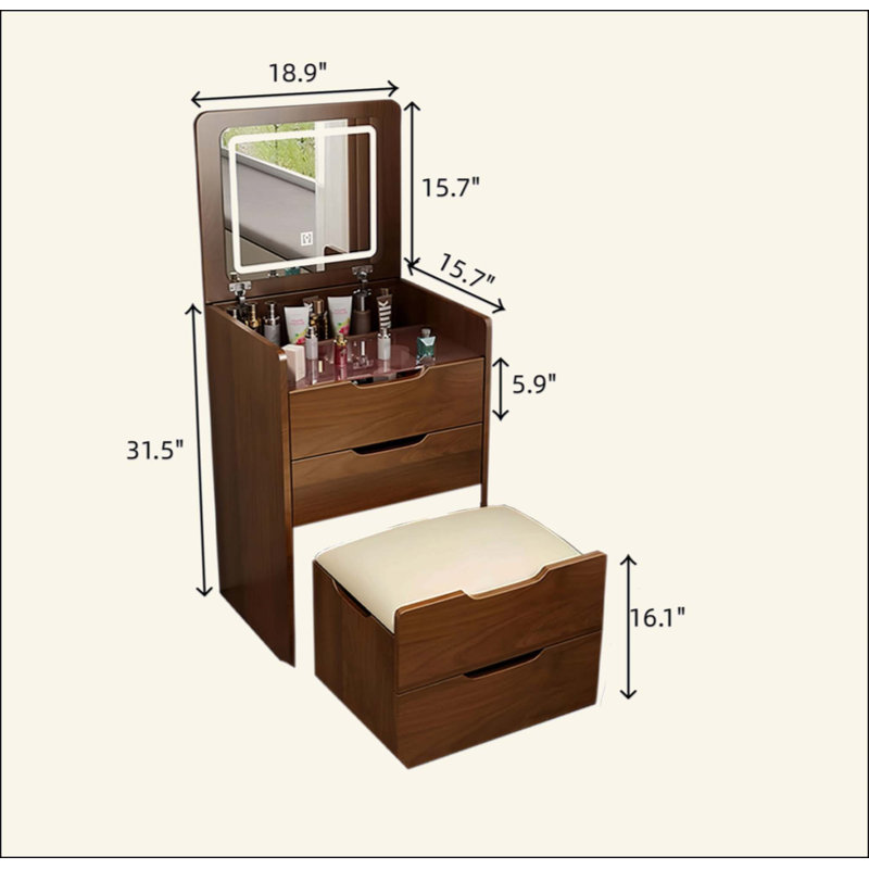 Meuble-lavabo 3 en 1 avec miroir Plip