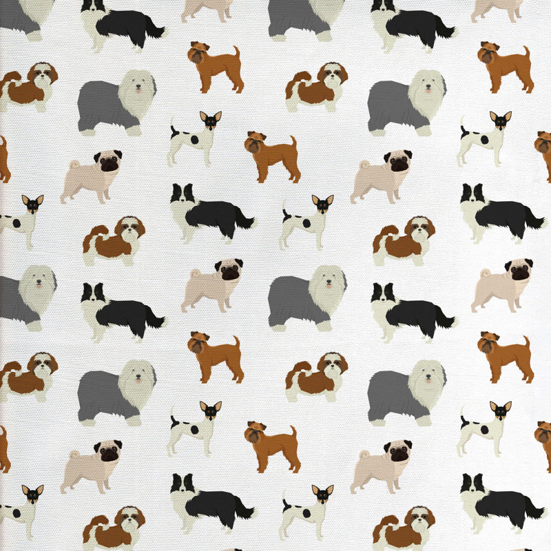 Tissu de chiens, l 58 po x L 72 po