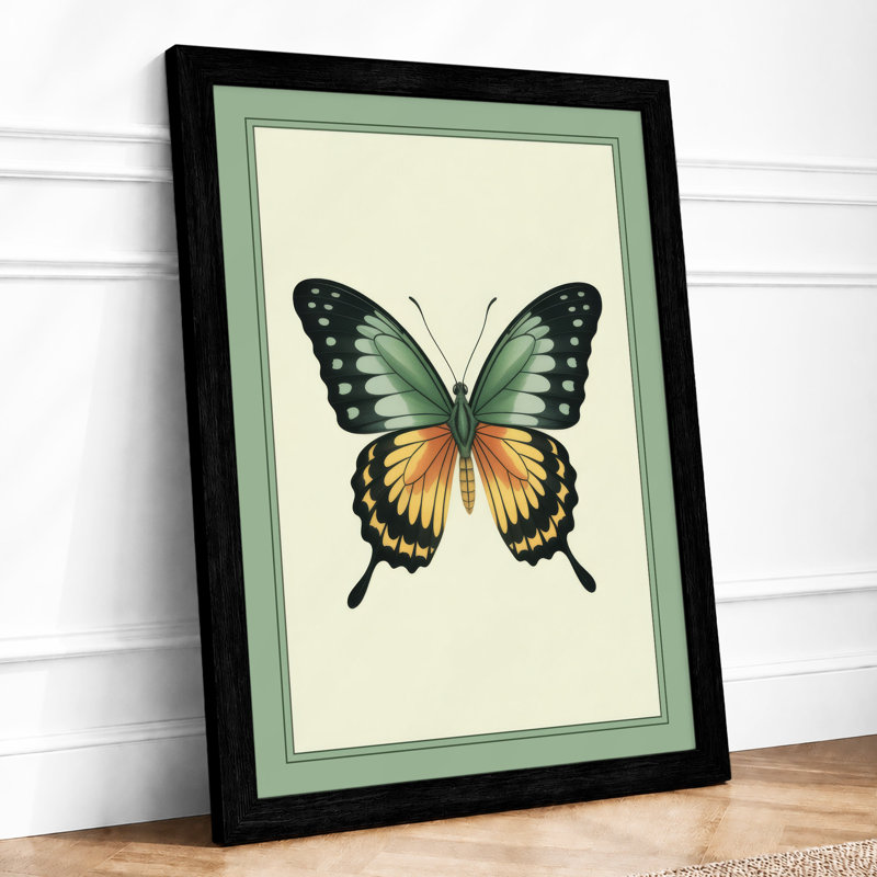 Specimen Butterfly Botanical - Print, A1 - 84.1 x 59.4 cm, Black