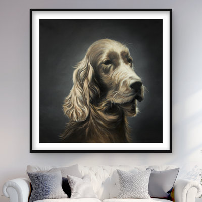 Field Spaniel - Hyperrealist Pets Framed Matted Print Decor