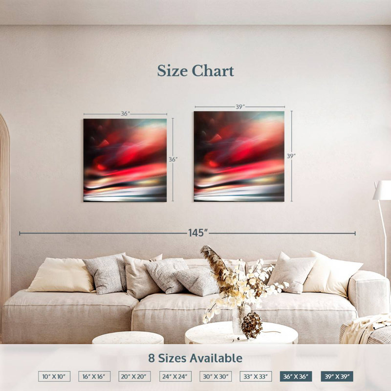 Avery Red, 39" H x 39" W