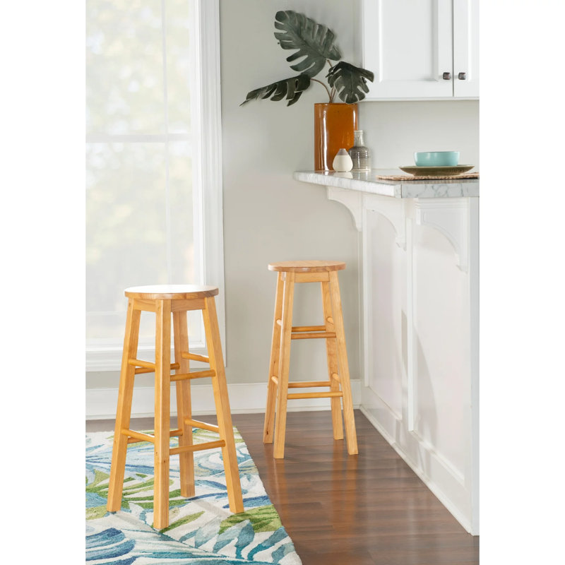 Counter Stool with Solid Wood Frame