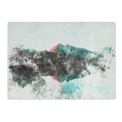Tempered Glass Mountain Reflection in France Chopping Board