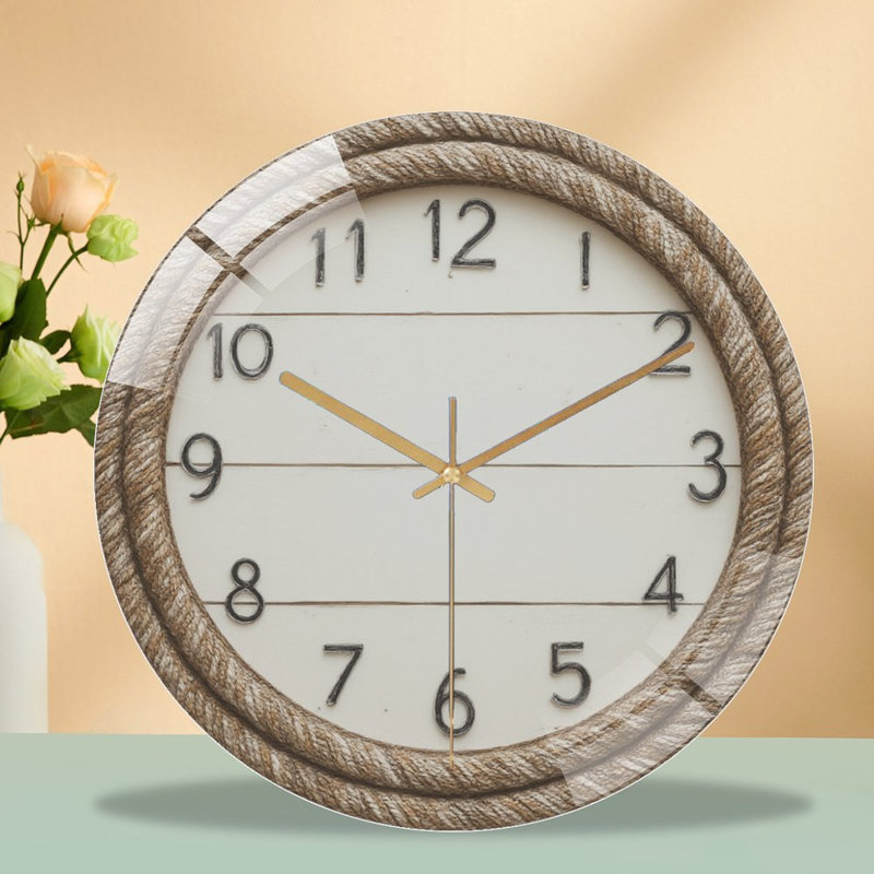 Horloge murale nautique en corde style nautique - 12 po