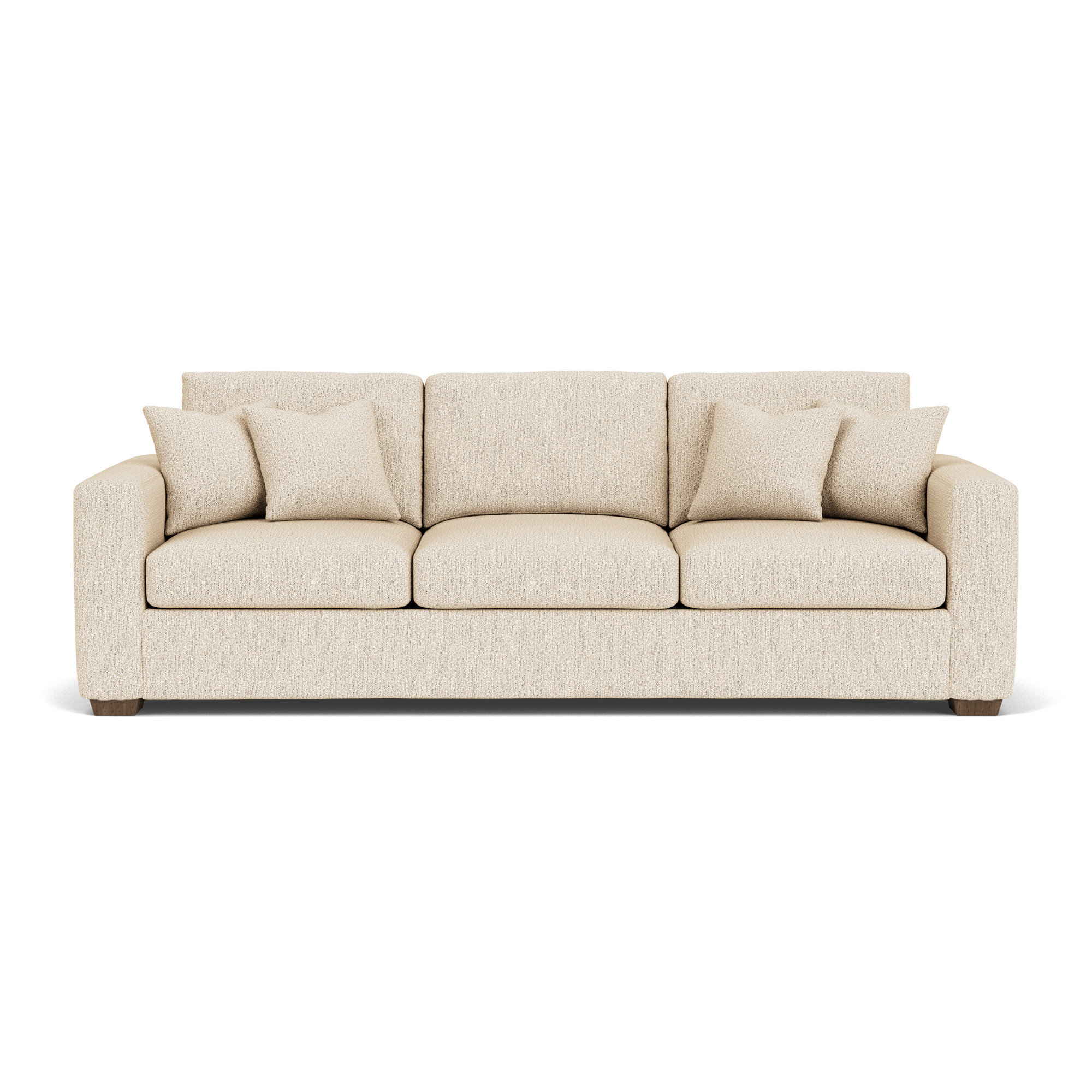 Anaiza 104'' Upholstered Sofa, Light Beige Polypropylene/Olefin, 37" H x 104" W x 41" D